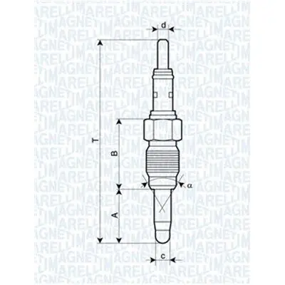 Artesanal Bujía de precalentamiento MAGNETI MARELLI 062900083304